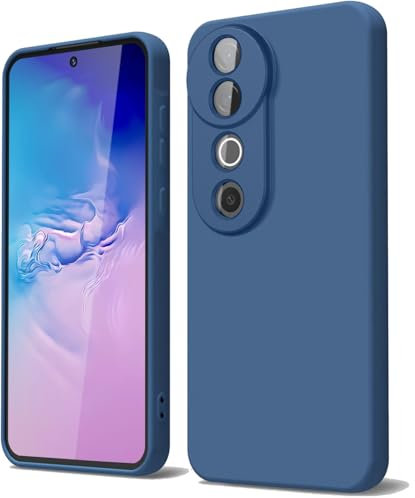 GOGME Funda para Vivo V40 5G Capa con Forro de Microfibra Antiarañazos Líquida Silicona Carcasa Antigolpes Protector Móvil Case Cover, Azul