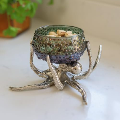 Culinary Concepts London Octopus Holder with Blue Green Glass Bowl | PRE-ORDER - DUE EARLY AUGUST