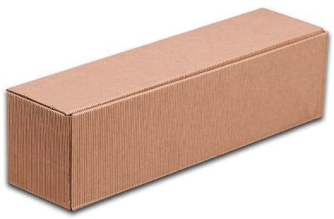 1er Weinkarton, Geschenkkarton, Natur, Wellpappe, 38,5 x 9,2 x 9,5 cm, 50 Stück