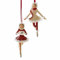 Loberon Anhänger 2er Set Sylphelle, Handbemalte Figuren, Vintage-Charme, Festliche Farben, Weihnachtsdekoration, Weihnachten, Polyresin, rot/weiß/grün