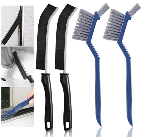 4-teiliges Reinigungsbürsten-Set, multifunktionale Reinigungsbürste für Badezimmer, Fugenbürste, Fliesen, Reinigungsbürste für Haus, Toilette, Badezimmer, Küche
