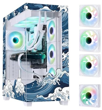 Boitier PC Moyen Tour BITFENIX CETO Premium Edition Wave (Blanc)