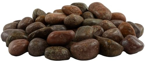 Dekosteine rot poliert 20 kg, Kieselsteine Garten 2-3 cm, Zierkies für Vasen, Flusssteine, Ziersteine, Flusssteine Pflanzen, Deko-Kies, Steine-Garten, Kies, Flusskiesel, Rote Steine Deko
