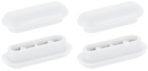 sourcing map 4Pcs Toilet Seat Buffer, Anti-Slip Plastic Toilet Seat Bumper, Universal Buffer Toilet Lid Rubber Bumpers for Home Hotel, White
