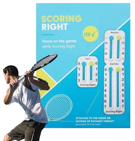 Tennis-Scorekeeper, kleine Tennis-Anzeigetafel | Punkt-Tracking-Schläger-Punktezähler – einfach zu installierende, tragbare Tennisausrüstung, Punktzähler und Paddelzubehör