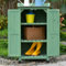 PEBFHSQW Garten Gartenschrank – Garten-Organizer Aus Holz Mit Regalen Für Terrasse, Balkon Und Garten. Aufbewahrungsbox Für Gartengeräte, Schuhe Und Deko.(Green)