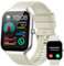 Smartwatch Uomo Donna,1.96 Orologio Smartwatch con Effettua/Risposta Chiamate,113+Sportive Smart Watch con Contapassi/24H Cardiofrequenzimetro/Sonno, Impermeabile IP68,Tracker per Android iOS Beige