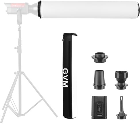 GVM Aufblasbare Faltbare Luft-Softbox, tragbare Terete-Form, Softbox, kompatibel mit GVM 200B/300B/500B/650B und Anderen Bowens-Halterungsleuchten für Aufnahmen, Porträts