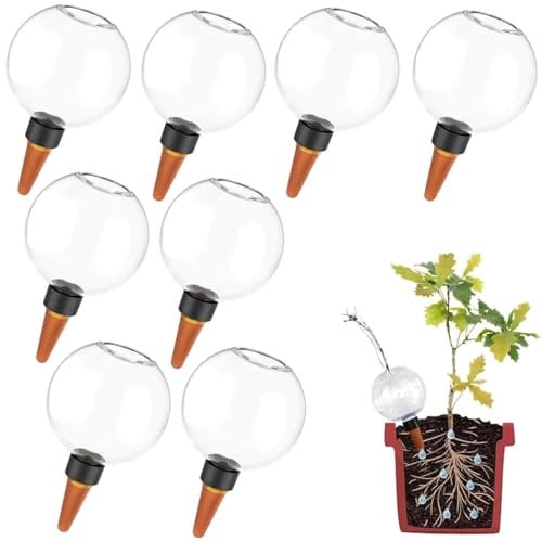 SPEPROECO 8PACK Plant Watering Globes Auto Watering Balls Stakes, Self-Watering Watering Ball Drip Feeders, Water Dispenser Plants for Automatic Watering Bulbs of Room Balcony and Garden Plants