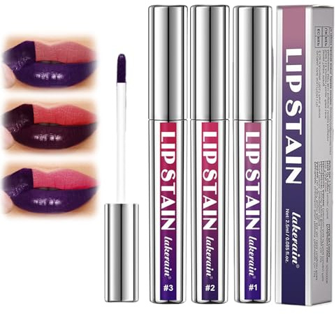 3 Stück Peel Off Lippenstift,Abziehbarer Lippenfleck in Matt,Peel Off Lippenstift Tattoo,matte Lippenfarbe für Frauen,einfach auftragen,lange haltbar,ideal für den Alltag