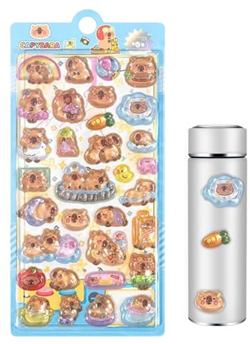 3D-Aufkleber Für Kinder, Niedliche Abnehmbare Cartoon-Aufkleber, Dekorative Wasserschwein-Bastelaufkleber, Für Kleinkinder, Kinder, Partys, Klassenzimmer, Scrapbooking, Tagebuch, Basteln, Geburtstag,