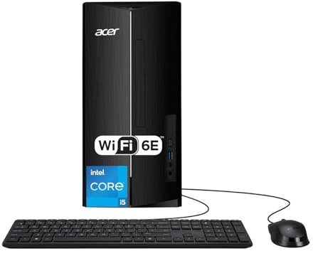 Acer Aspire SFF Compact 8L Ordinateur de bureau | Processeur Intel multicœur | 16 Go de RAM, 1 To PCIe SSD | Windows 11 | WiFi 6E | Intel UHD Graphic | Lecteur de carte SD, support d'affichage 4K