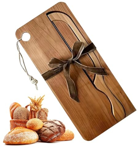 Bread Bow Set - Bread Bow with Matching Crumb Bowl | Double Sided Manual Slicer, Bread Chopping Board, Bread Cutter, Bows, Cutter, Bagel Cutter for Left Handed and Re