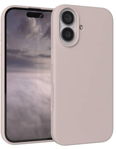 EAZY CASE Premium Silikon Hülle für iPhone 17 - Handyhülle, Stoßfest, Schutzhülle mit Kameraschutz, Kratzfester weicher Mikrofaser-Innenfutter, Slim Liquid Silikon Cover Case Bumper - Nude Rosa