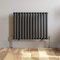 iBathUK Strata Horizontal Radiator, Single Oval Panel Radiators, 600x780mm Slim Radiator for Bathroom,Kitchen,Living Room - Anthracite