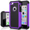 Jeylly for iPhone 5C Case, Heavy Duty Shockproof Protection Dual Layer Soft TPU Inner+Hard PC Back Slim Fit Protective Cover for iPhone 5C, Purple