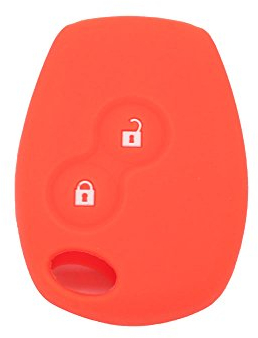 BROVACS Silicone Cover Protector Case Holder Skin Jacket Compatible with RENAULT DACIA 2 Button Remote Key Fob CV4350 Orange