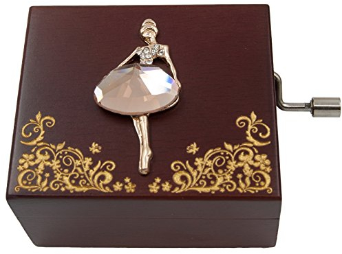 Wingostore Mini Handcrank Music Box Hand Kurbel Spieluhren Tune of Für Elise (Ballerine)