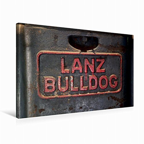 Premium Textil-Leinwand 75 x 50 cm Quer-Format Traktoren - Embleme: Lanz Bulldog | Wandbild, HD-Bild auf Keilrahmen, Fertigbild auf hochwertigem Vlies, Leinwanddruck von Dirk Ehrentraut