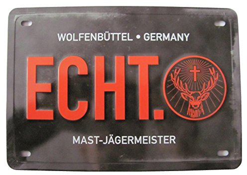 Jägermeister - Echt. - Blechschild 20 x 14 cm
