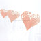 Little Snow Direct Wedding Party Name Place Cards For Wine Glass Cup Pearlescent Laser Cut - 20pcs Love Heart - Rose Pink