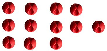 12x Kabelclips zur Kabelbefestigung, elastisch & selbstklebend I Kabel Befestigungsclips, Kabelhalter für Kabelmanagement, flexibel,rot