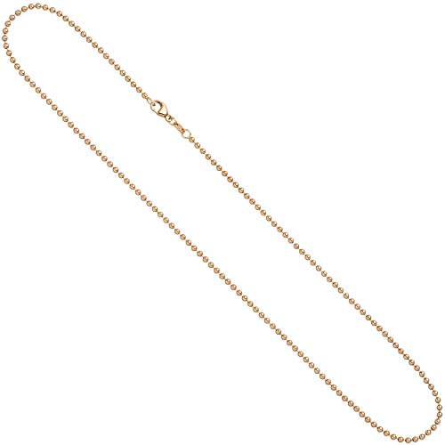 JOBO Damen-Kugelkette aus 585 Rosegold 42 cm 2,0 mm