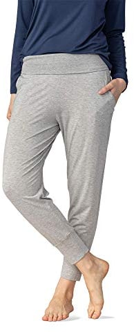 Mey Nachtwäsche Serie Sleepy & Easy Damen Yoga Pants Hellgrau-Melange XXL(46)