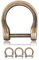 Ganzoo D - Ring mit Schraub-Bolzen aus Stahl, 3er Set, nachträglich montierbar, nichtrostend, Ideal mit Paracord 550, Farbe altgold