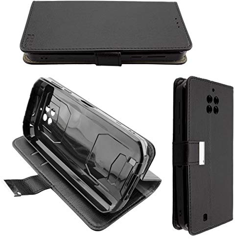 caseroxx Bookstyle Handytasche für Oukitel WP6 in schwarz – Klapphülle mit Kreditkartenfächern, Magnetverschluss, Standfunktion & Rundumschutz für Display und Gehäuse
