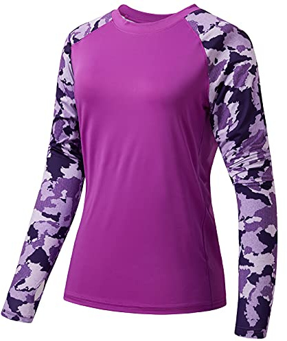 Bassdash T-Shirt de Protection Solaire UV UPF 50+ pour Femme à Manches Longues pour la pêche, la randonnée, la Performance