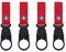 SUSU BLOCK 4PCS Bottle Buckle Clip Hanging Buckle Portable Water Bottle Ring Holder Keychain Mineral Water Bottle Clip For Backpack Belt Nylon Webbing Strap For Outdoor Tactical Camping Hiking (Red)