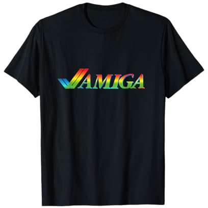 Amiga Tick Rainbow Retro Computer T-Shirt