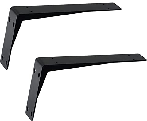 Regalwinkel Schwerlast Regalhalterungen,Wandmontage Regalträger industrielle Metallklammern Halterungen aus Eisen,Metall Unterstützung Regalhalter,Tragfähigkeit 300kg,2 Stück (60cm/23.6in)
