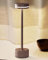 FUNTAPHANTA LED Battery Operated Cordless Table Lamp with Touch Sensor, Aluminum Lamp Body, 3 Level Dimming, 4000mAh Rechargeable Battery, 3000K Warm Light, for Dining Table (Brown)