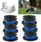 AMSAMOTION 6 Pack String Trimmer Replacement Spool Line 0.065 18-Volt 24V 40V, Compatible with Ryobi One, Cordless Trimmer Line 11ft