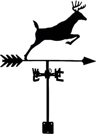Girouette de Jardin Exterieur Metal Cerf weatervanes en métal météo du Vent du Vent de Mesure Instrument Instrument Installation météorologique Fermier Scene Jardin Art déco Accessoires