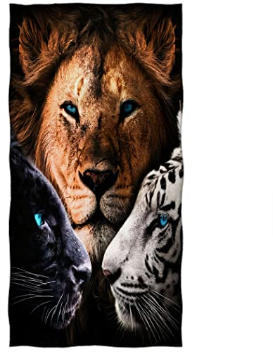Violetpos Badetuch Löwe Gepard Tiger 70 cm x 140 cm Strandtuch