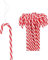 HERZWILD 32pcs Candy Cane Hanging Ornaments for Christmas Decorations (12cm)