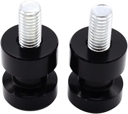 SHLPDFM 2 Stück 8mm M8 CNC Aluminium Schwingenadapter Ständer Bobbins Spool Racingadapter Adapter Ständeraufnahme Schieberegler (Schwarz)