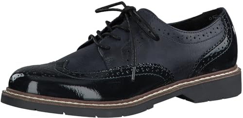 s.Oliver Damen Schnürschuhe Oxford Elegant, Blau (Navy Comb.), 39 EU
