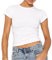 LACOZY Women Short Sleeve Going Out Tshirt Crewneck Basic Crop Tops Skinny Dupes Tight Shirt Harajuku Street Wear White XL