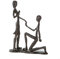 Casablanca Design Skulptur Marry me Heiratsantrag Höhe 17cm Breite 14 cm aus Eisen brüniert Hochzeit Liebe Wohnzimmer Skulpturen Deko Modern