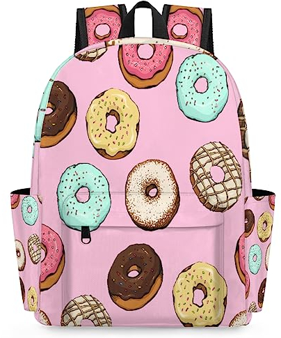 TropicalLife Donut Kinder-Rucksack, niedlicher Donut-Kleinkind-Rucksack für Mädchen, Jungen, Kinder, Schule, Büchertasche, Reisen, lässiger Tagesrucksack, multi, 15 in