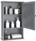 LIFEZEAL Armoire de Salle de Bain Murale avec 3 Étagères de Rangement, 42 x 17 x 70 CM,Meuble de Rangement Suspendu à Une Porte en Bois pour Salle de Bains, Étagère Réglable (Gris)
