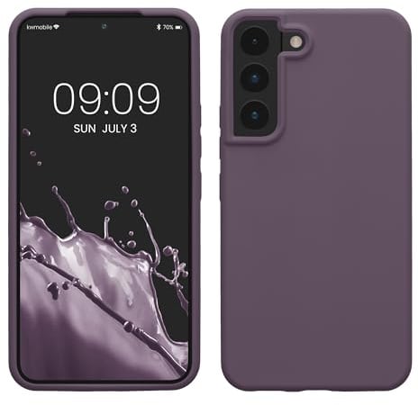 kwmobile Handyhülle für Samsung Galaxy S22 Hülle - Case Silikon - Kabelloses Laden - Schutzhülle Cover in Helle Iris