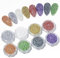 Pure Vie Glitzer für Nägel, 8Farben Glitzerpulver Nail Art Gelnägel Deko Zubehör, Chrome Nail Powder Neonail Glassy Pearl Effect Glitzer Gesicht Pigmente Glitter für Körper Haare Face Body Festival