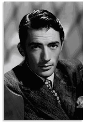 REOTTO Gregory Peck Actor Poster Dekorative Malerei Leinwand Wandkunst Wohnzimmer Poster Schlafzimmer Malerei,Wandkunst Bilddruck Moderne Familienzimmer Dekor 12x18inch(30x45cm)