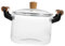 TOPBATHY Olla De Vidrio Borosilicato Con Doble Asa Para Cocción Directo Sopa y Guisos Cocina De Inducción y Eléctrica Fácil De Limpiar y Observar El Proceso De Cocción