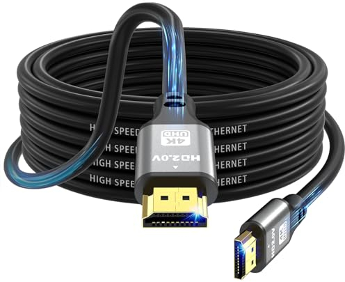 jojobnj Cable HDMI 4K 7M, Alta Velocidad HDMI 2.0, Ultra HD, Ethernet Audio Return, Video 4K, 1080p, 3D, ARC, HDR Compatible con Xbox, PS5/PS4, HDTV, Laptop